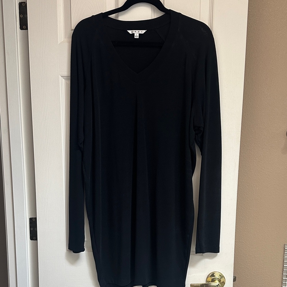 CAbi Classic Black V-Neck Top